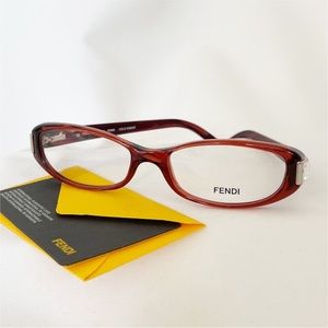 FENDI Eyeglass Frames F666R 603 Womens Burgundy 51x16x135, with unbranded case